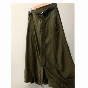 Loft Button Front Midi Skirt